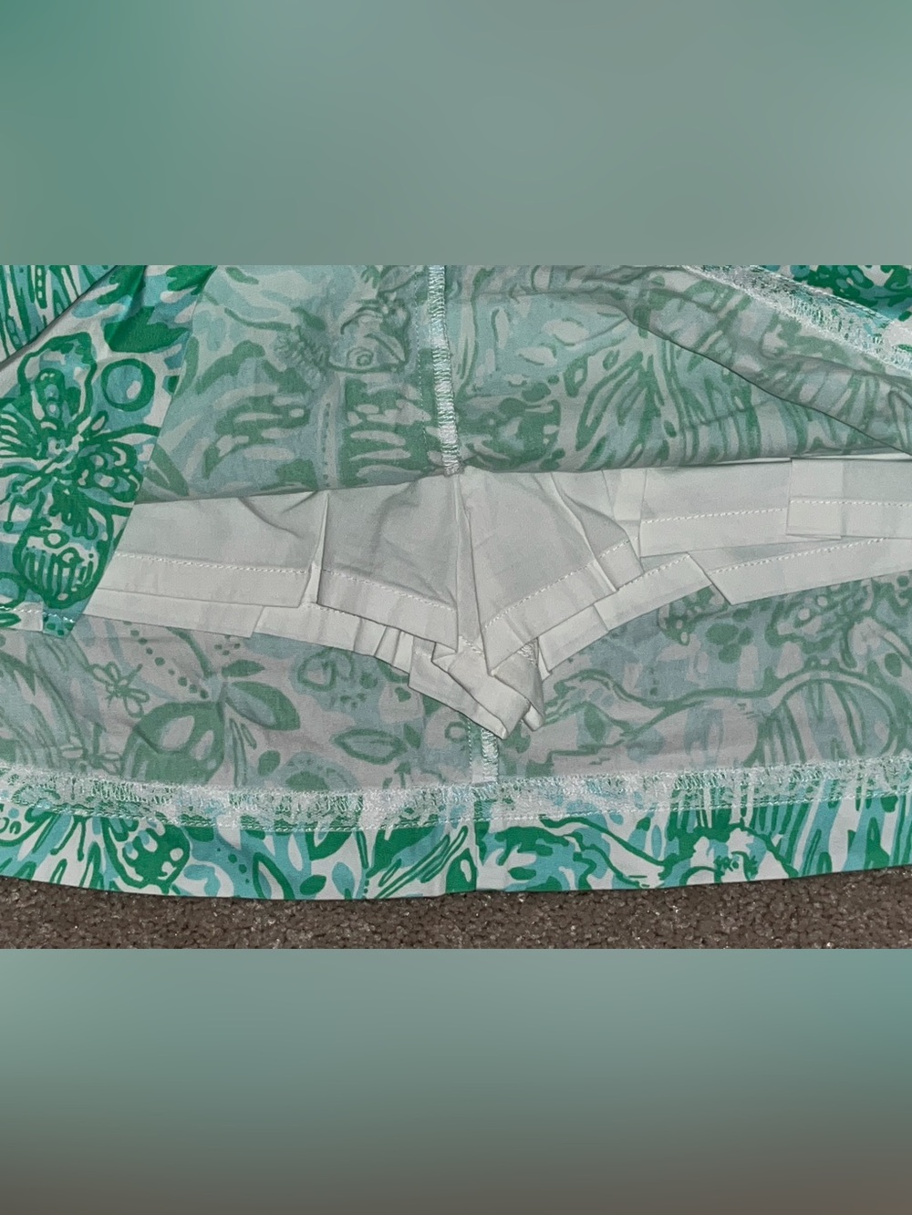 Lilly Pulitzer 2 Cleona Skort Bungle in the Jungle green pockets tag iguana - Picture 3 of 5